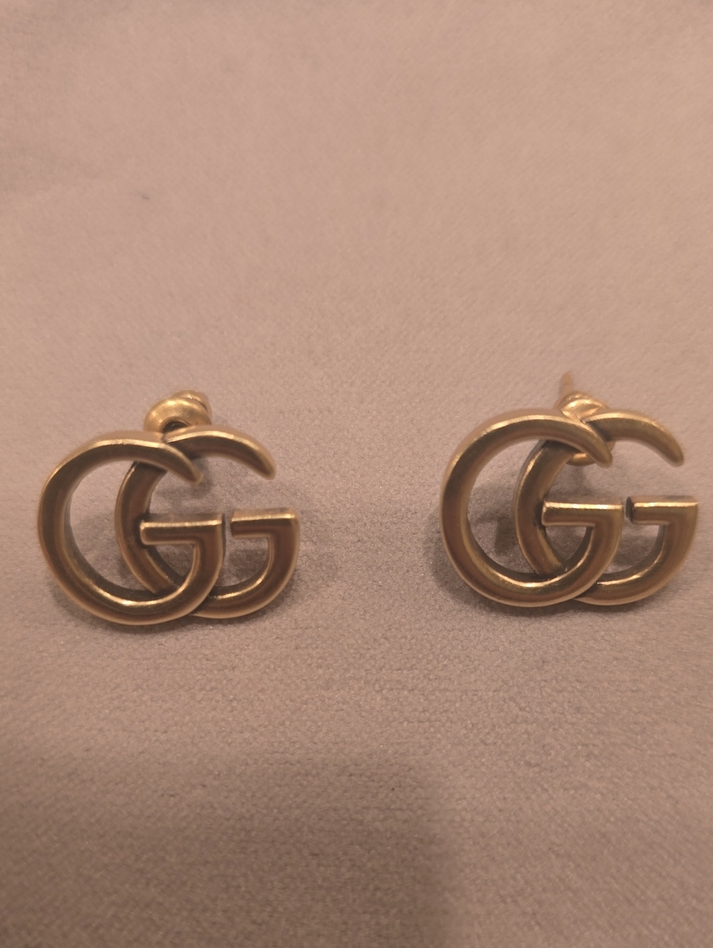 Gold Double G Logo Stud Earrings - Women Jewelry